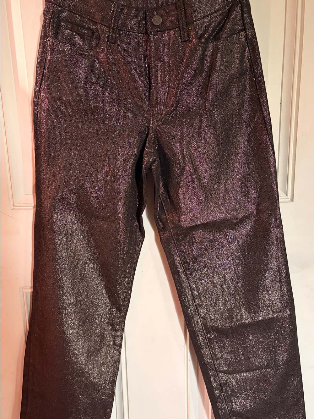 Old Navy Women’s Metallic Bronze Straight Jeans